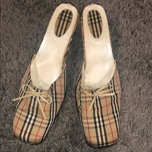 Burberry slip on heels